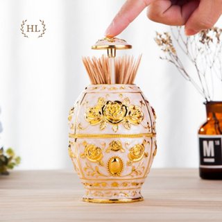 Hũ Tăm Hoa Hồng Cá Chép | Lọ đựng tăm thông minh phong cách tân cổ điển Bắc Âu | Tăm - Gạt T Hoàng gia hoa hồng hình ốc