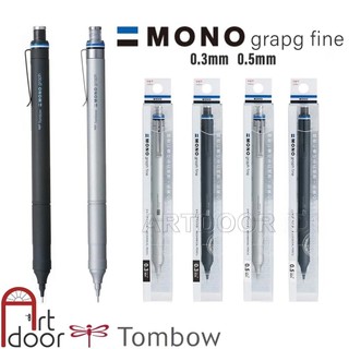   ARTDOOR  Bút chì kim bấm TOMBOW Fine thân Thép  đầu 03 05mm  dòng Mono Graph bấm ra ngòi 