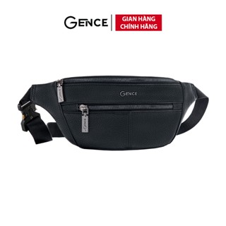 Túi Đeo Chéo Nam Túi Đeo Trước Ngực GENCE TZ01 Chất Liệu Da Bò Cao Cấp Màu Đen