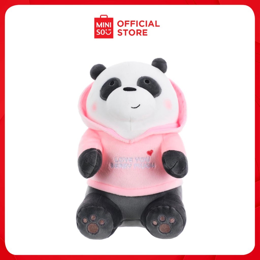 Thú Nhồi Bông WE BARE BEARS Gấu Bông (FOODIE/ Có Mũ Trùm Đầu) Đồ Chơi Thú Bông MINISO