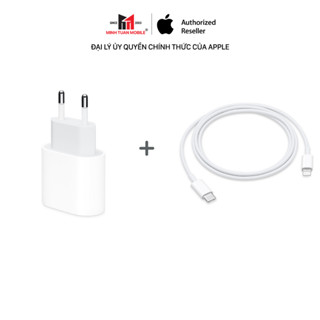 Combo cốc sạc Apple 20W USB-C Power Adapter + Cáp sạc Apple USB-C To Lightning (1m) - Hàng Chính hãng