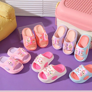   CÓ ĐÈN  Dép bánh mì hình thỏ labubu cho bé gái siêu đẹp có đèn đế cao siêu nhẹ êm chân 