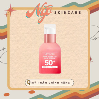 ( Date 2027 ) Tinh Chất Chống Nắng Nâng Tone Lovelycc Pink Tone Up Sun Serum - 30ml (HỘP HỒNG)