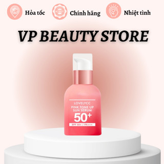 ( Date 2027 ) Serum Hỗ Trợ Chống Nắng Nâng Tone Lovelycc Pink Tone Up Sun Serum - Hộp Hồng 30ml