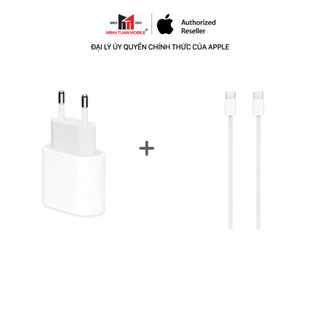 Combo cốc sạc Apple 20W USB-C Power Adapter + Cáp sạc Apple C To C - Hàng Chính hãng