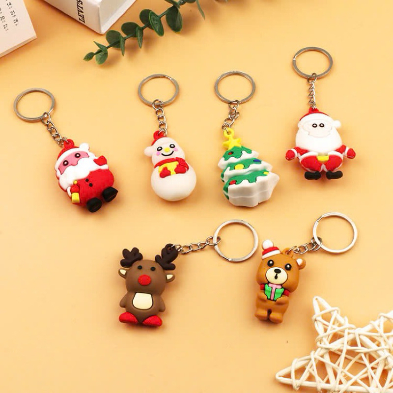 Móc Khóa Giáng Sinh/Noel PVC mềm