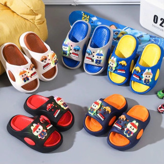 ĐÈN NHẤP NHÁY- Dép bánh mì cho bé trai hình thỏ labubu có đèn đế cao siêu nhẹ êm chân bé