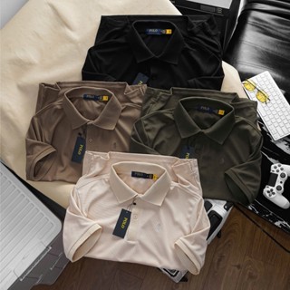 Áo polo nam xuất xịn cao cấp vải rayon không nhăn, Áo thun nam cổ bẻ bo dệt tổ ong logo thêu ngựa có bigsize -DILANO
