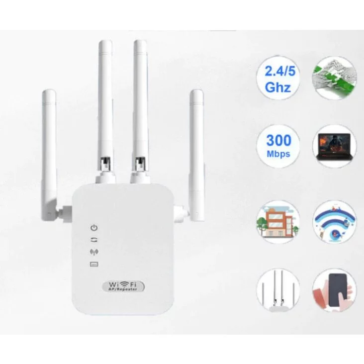 Bộ Kích Sóng Wifi 4 Râu Tốc Độ Cao - Bộ Kích Sóng Wifi Xuyên Tường nâng cao Tốc Độ Mạng