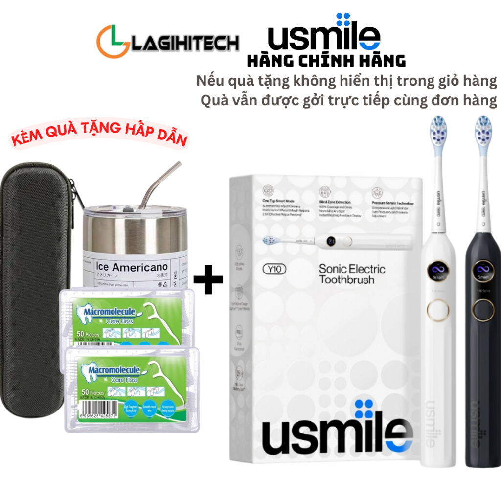 Bàn Chải Điện Thông Minh Usmile Y10 Bản Quốc Tế Bảo Hành 12 Tháng - Hàng Chính Hãng