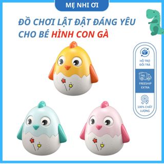 Đồ Chơi Lật Đật Đáng Yêu Cho Bé Hình Con Gà, Lật Đật Nhắm Mở Mắt, Liếc