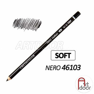 [ARTDOOR] Bút chì than Đen Mịn CRETACOLOR Nero (cây lẻ)