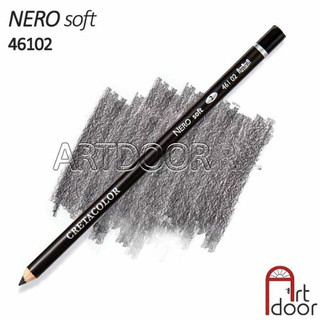 [ARTDOOR] Bút chì than Đen Mịn CRETACOLOR Nero (cây lẻ)