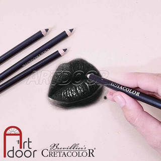 [ARTDOOR] Bút chì than Đen Mịn CRETACOLOR Nero (cây lẻ)