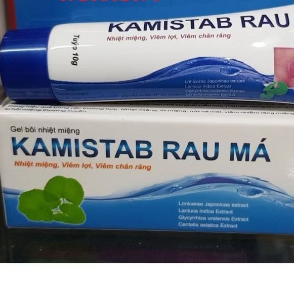 gel nhiệt miệng kamistab rau má