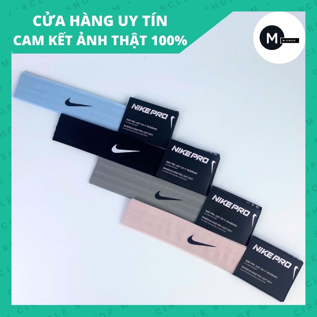 (𝗖𝗵𝗶́𝗻𝗵 𝗵𝗮̃𝗻𝗴) Băng Trán Băng Đô NIKE PRO / Headband - Co Dãn - Full Seal / Mỏng Mát / Thấm Hút Tốt