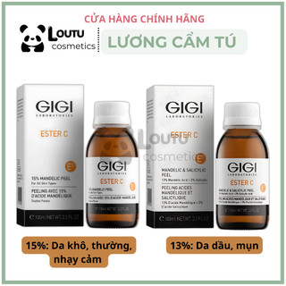   AUTHENTIC-Loutu  Tinh Chất Peel Trắng Căng Bóng Da GiGi ESTER C Mandelic Acid 13% và 15% 