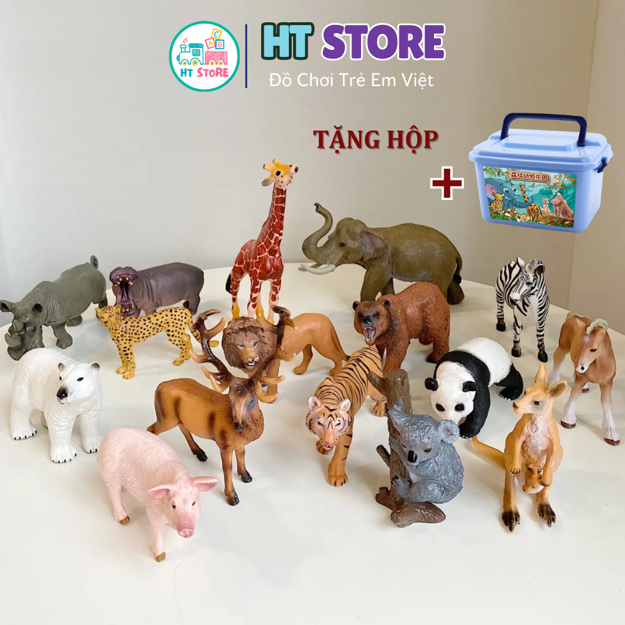 Bộ Động Vật 58 Chi Tiết, Thùng Động Vật Mô Hình Thú, Đồ Chơi Con Vật Mô Phỏng Hình Thú Bằng Nhựa Cao Cấp Cho Bé