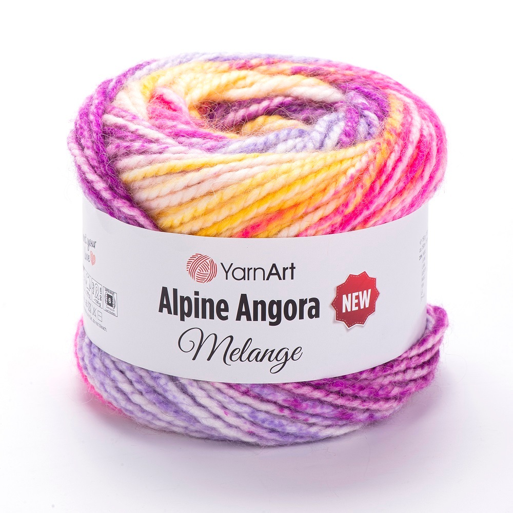 Len Alpine Angora Melange nhập từ Yarnart, đan móc áo, váy, khăn