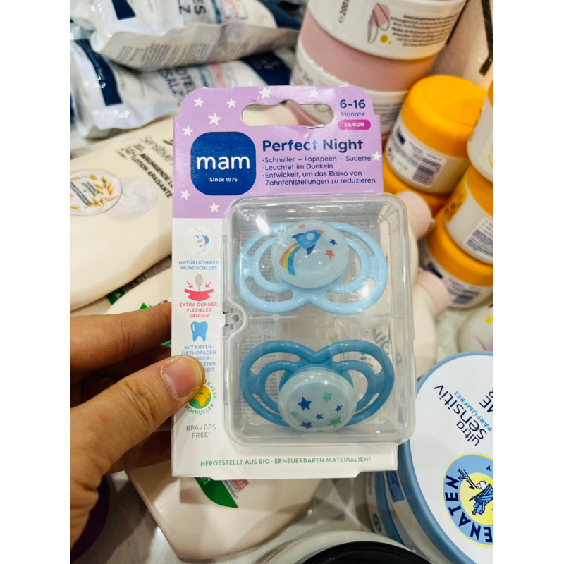 Ti giả Mam Đức 6-16m Chỉnh nha cho bé - MAM Perfect - Nguồn hàng Đức