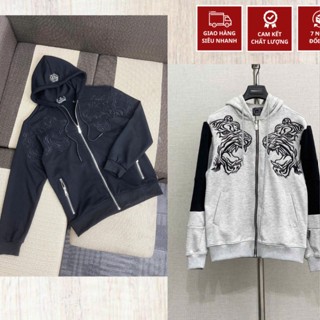 Áo Khoác Hoodie Nam Philipp Plein Thêu Hổ Ngực Áo Siêu Nét - Áo Khoác Hoodie Nam Nữ Philipp Plein Cao Cấp 2025