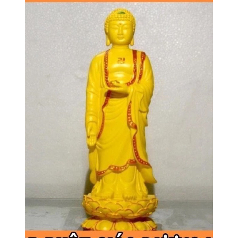 Tượng phật a di đà đứng vàng ( cao 20 cm )