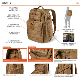 Balo quân đoi 5.11 TACTICAL RUSH 24
