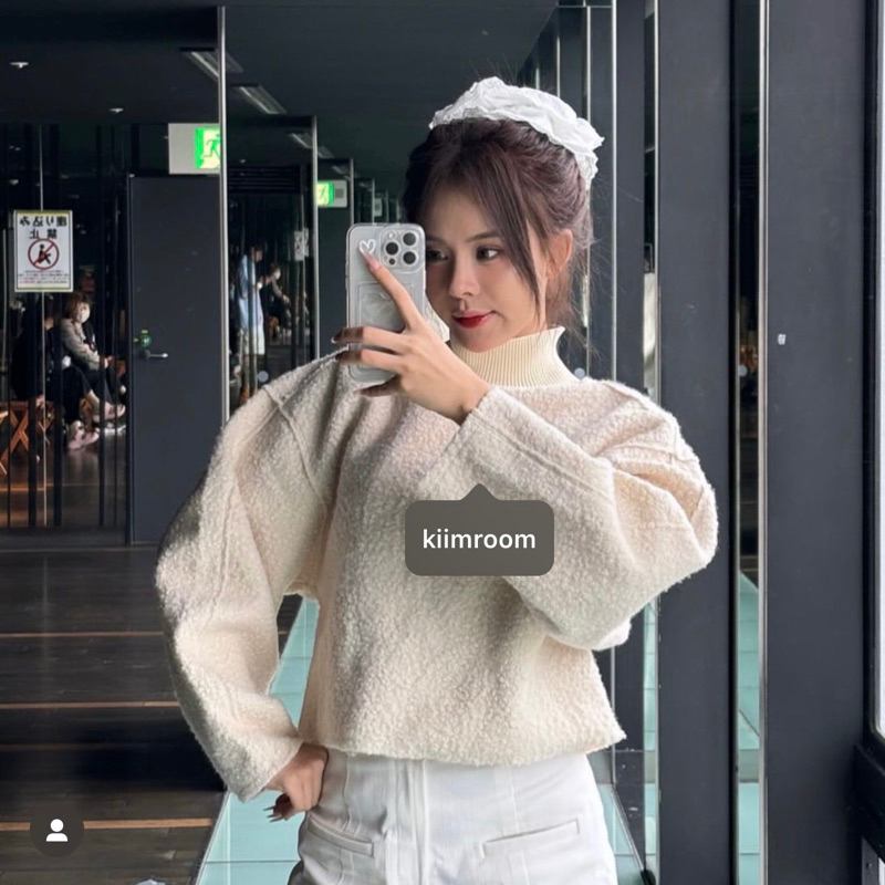 Áo sweater dạ mỏng lông cừu (Có sẵn hoả tốc - Hình ảnh thật shop chụp)