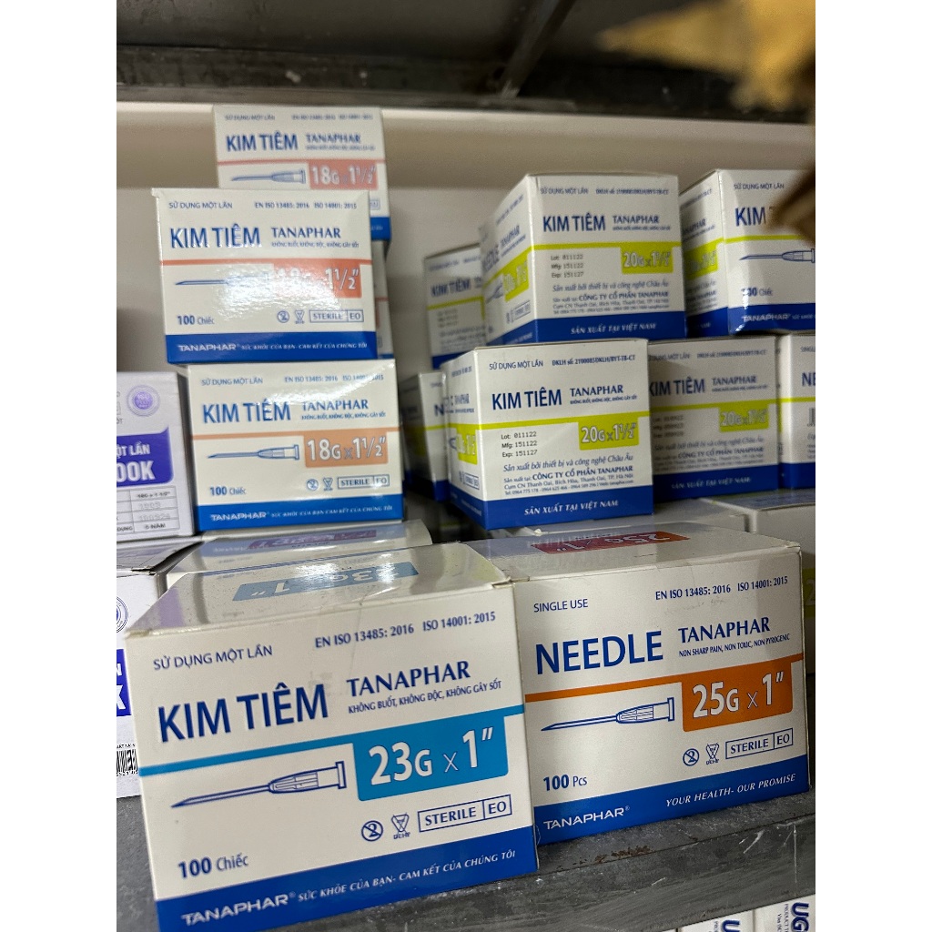 ❤ [COMBO 5C] Đầu kim tiêm vô trùng 18G 20G 23G 25G 26G TANAPHAR ĐẦU KIM TIÊM SẠC LẤY THUỐC 18G 20G 2