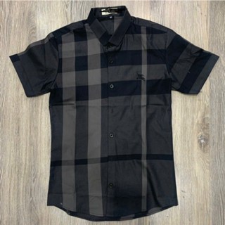 Áo sơ mi nam bbr tay ngắn kẻ nhiều màu caro chất liệu cotton thoáng mát thấm hút mồ hôi không phai màu