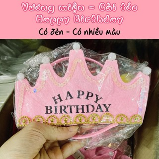 Cài tóc Happy birthday - Chụp hình sinh nhật siêu xinh