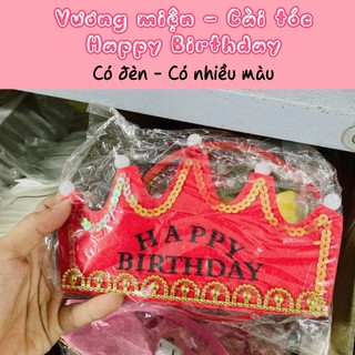 Cài tóc Happy birthday - Chụp hình sinh nhật siêu xinh