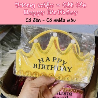 Cài tóc Happy birthday - Chụp hình sinh nhật siêu xinh