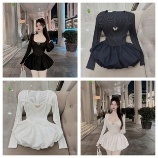 Đầm bẹt vai vải xốp QC xịn nhiều màu hot girl 💕💕💕💕Ly alohashop91