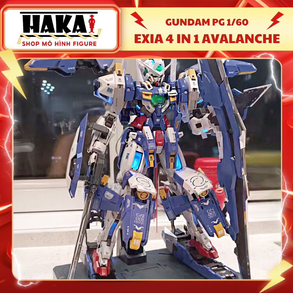 [ HÀNG SẴN ] Mô hình lắp ráp  GUNDAM PG 1/60 EXIA 4 IN 1 AVALANCHE- Mô hình Figure Hakai Shop