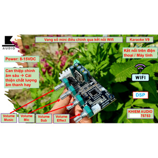 Vang số mini V9 DSP điều khiển qua Wifi, Karaoke V9 bản nâng cấp pro.