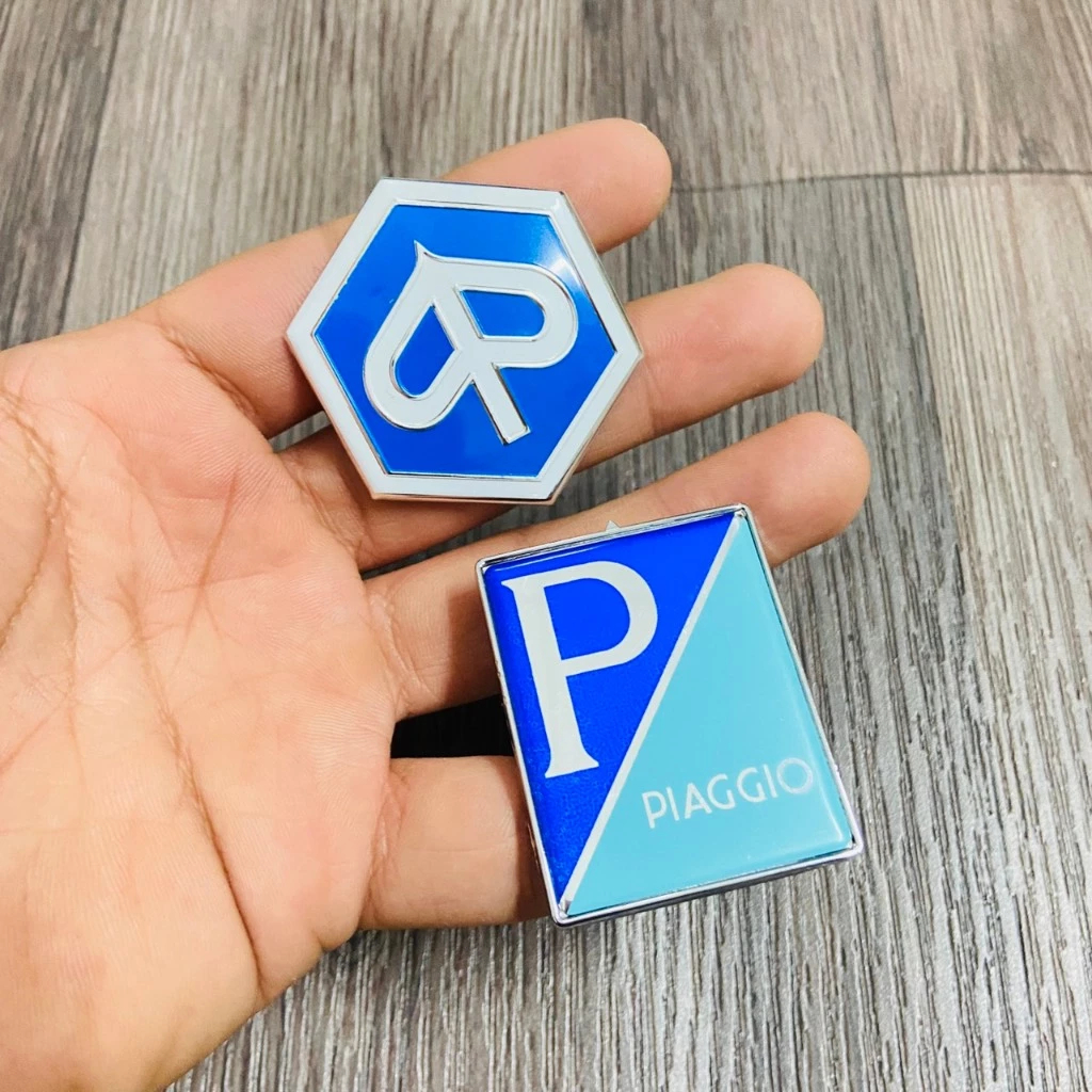 TEM Logo mặt nạ VESPA, LIBERTY chất liệu nhựa cứng như zin hàng cao cấp dán xe PIAGO SIÊU CHẤT