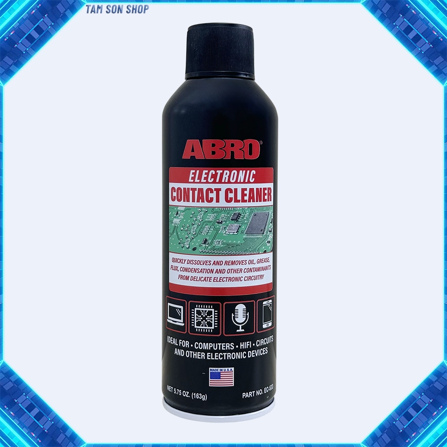 Vệ sinh mạch điện tử Abro Contact Cleaner EC-533 Làm bảng mạch điện, tiếp điểm, đầu nối, bộ điều khi