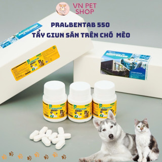 PRALBENTAB 550 – Thuốc tẩy Giun Sán Và Sán Dây Dành Cho Chó Và Mèo Giảm Tiêu Chảy Bệnh Đường Ruột