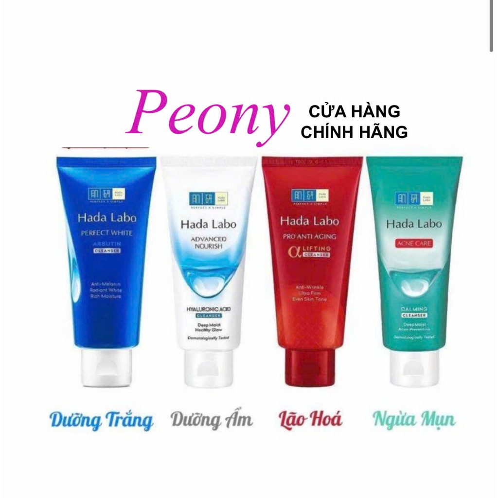 Sữa Rửa Mặt Dưỡng Da Nhật Bản Hadalabo Srm Hada Labo Trắng Xanh Dương Xanh Lá Đỏ 80g