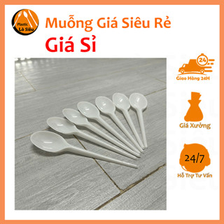 [GIÁ SỈ] 1000 Muỗng Nhựa Sử Dụng Một Lần, Thìa Nhựa Cơm Hộp, Thìa Giá Rẻ. Muỗng Giá Rẻ. (Muỗng Nhựa Kim Anh)