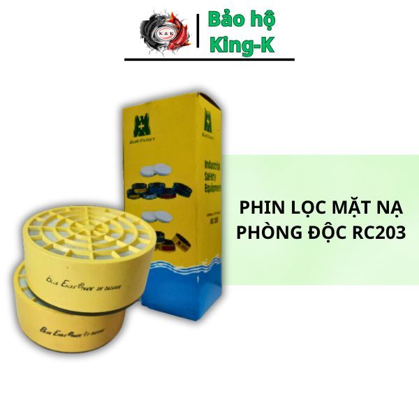 Hộp 6 Phin lọc RC203 lọc bụi lọc hóa chất dùng cho mặt nạ phòng độc Np306 NP305