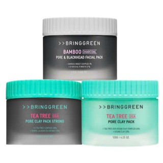Mặt Nạ Đất Sét Tràm Trà, Than Tre BringGreen Tea Tree, Bambo Pore Clay Mask