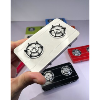  Mô hình bếp ga đôi mini - bếp gas nhiều màu sắc - trang trí cho nhà búp bê sa bàn mini ngang 10cm 