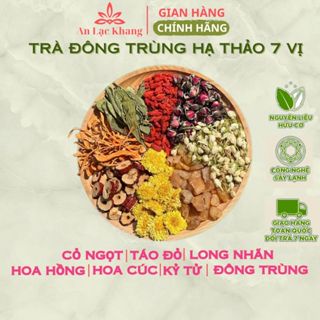 COMBO 30 Trà Đông Trùng Hạ Thảo 7 Vị, Trà Thảo Mộc Dưỡng Nhan Giúp Đẹp Da, Bồi Bổ Khí Huyết
