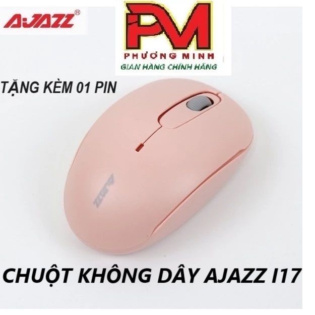 Chuột không dây Ajazz I171 màu hồng cute , trắng sữa, đen - Hàng chính hãng bảo hành 12 tháng | BigBuy360 - bigbuy360.vn