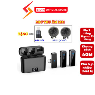 Mic Thu Âm Không Dây Cho Điện Thoại M31 - Bật Tắt Lọc Ồn - Micro Ghi Âm