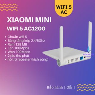 Bộ phát wifi Router wifi Xiaomi Mini ac1200,rom tiếng việt,wifi dual band 2 băng tần,kích sóng, repeater