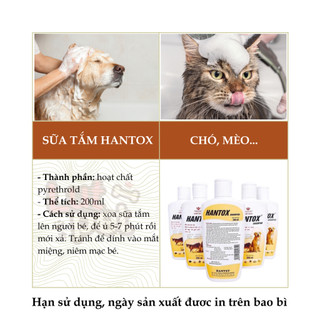 Sữa tắm Hantox shampoo trị ve rận