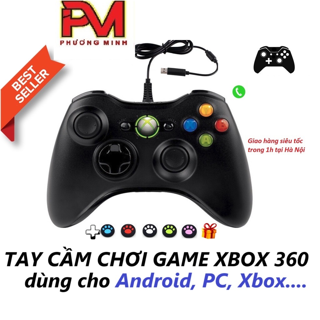 Tay Cầm Chơi Game PC Đầu USB Có Rung, Joystick,  Ucom, XBox 360